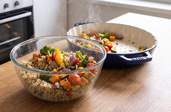 Fırında Sebzeli Kinoa Bowl Tarifi