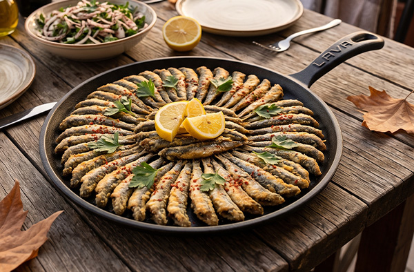 How to Make Hamsi Tava? Oil-Free Anchovies in a Cast Iron Pan
