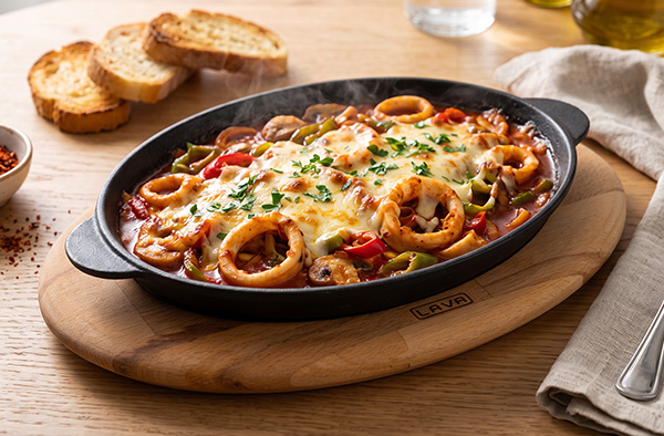 How to Make Squid Casserole in a LAVA Cast Iron Casserole | Squid Casserole Recipe