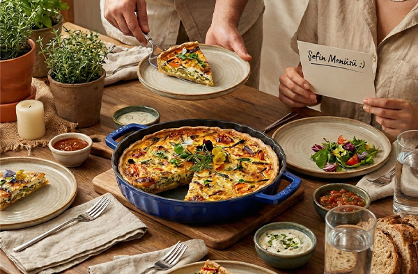 Yılbaşı Hediyesi İçin Kişiselleştirilmiş Menü & Döküm Tencere Sunumları