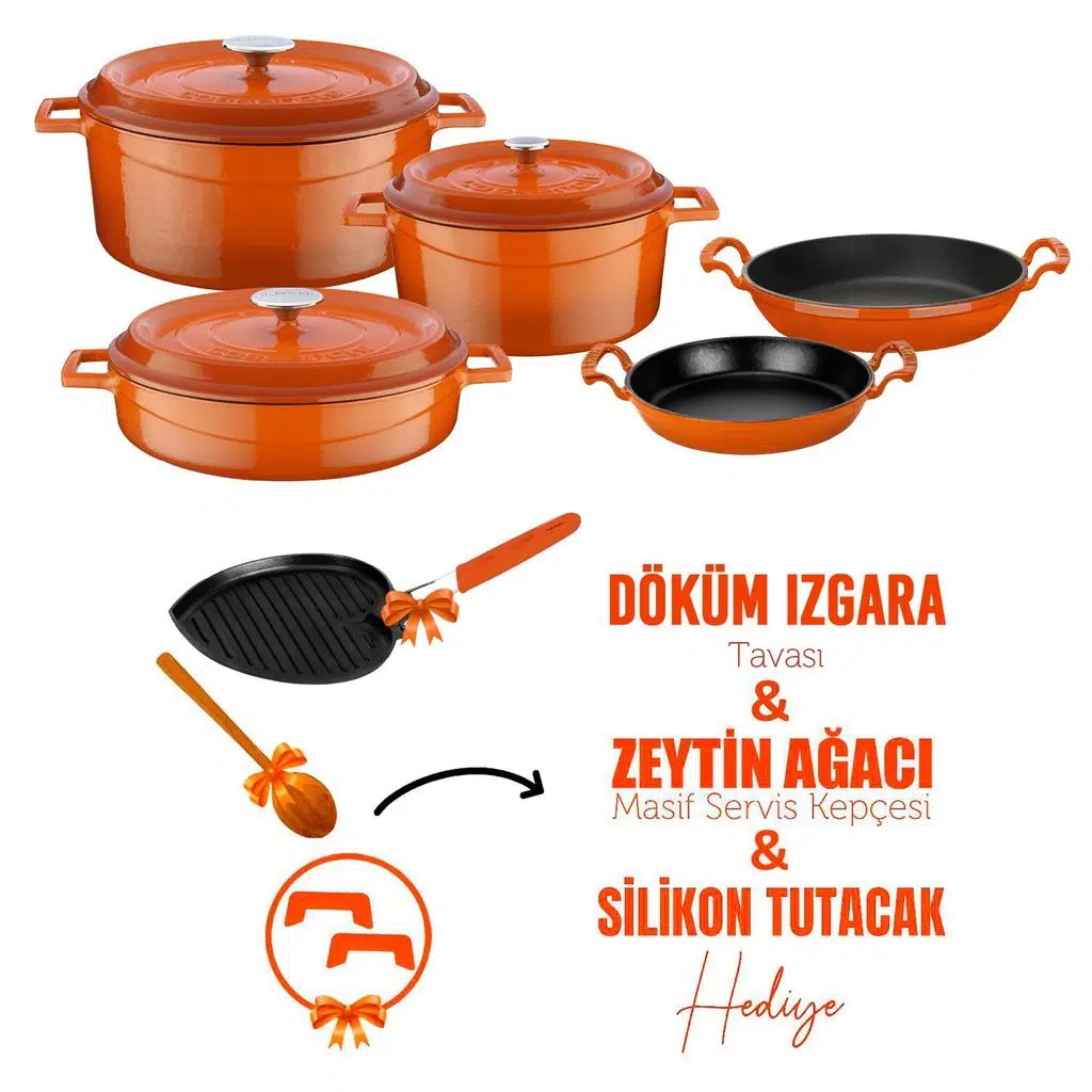 Лава Литье Набор Постельного Белья - Здоровый и Долговечный Ку� онный Набор - Turuncu