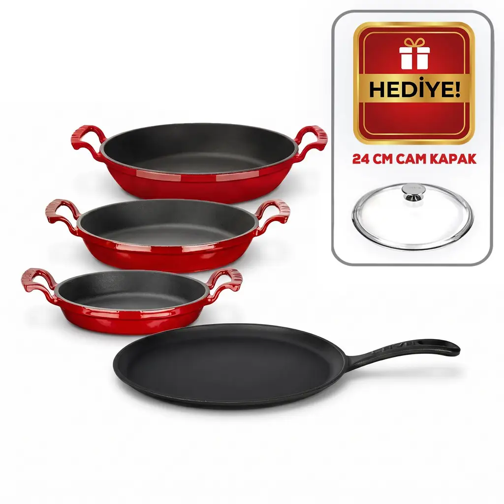 LAVA Döküm Kahvaltı Seti 4'lü Kahvaltı Ustası Set 2