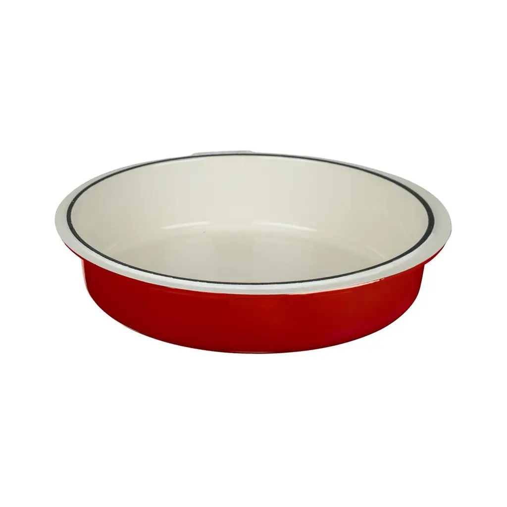 Lava Döküm Yuvarlak Gastronomi Küvet Ölçü 30 cm. - Kırmızı